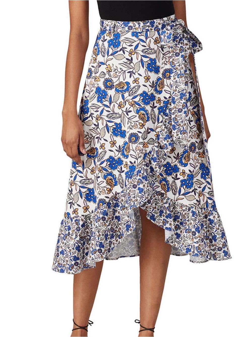 Shoshanna High-Low Wrap Skirt